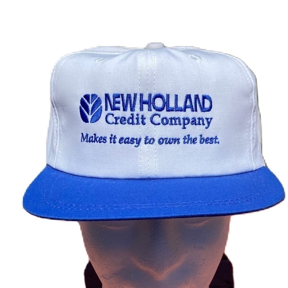 Vintage New Holland Credit Company K Products Slide Back Blue Trucker Tractor